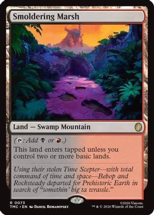 Smoldering Marsh |  Foil (073) [Commander: Teenage Mutant Ninja Turtles]