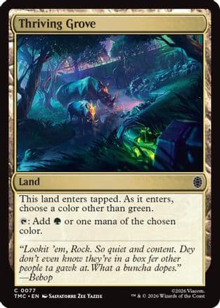 Thriving Grove |  Foil (077) [Commander: Teenage Mutant Ninja Turtles]