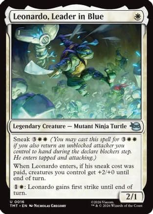 Leonardo, Leader in Blue |  Foil (016) [Teenage Mutant Ninja Turtles]