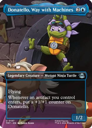 Donatello, Way with Machines (Borderless) |  Foil (197) [Teenage Mutant Ninja Turtles]