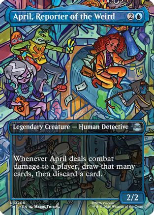 April, Reporter of the Weird (Borderless) |  Foil (206) [Teenage Mutant Ninja Turtles]