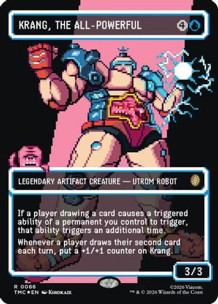 Krang, the All-Powerful (Borderless) (Surge Foil) |  Foil (086) [Commander: Teenage Mutant Ninja Turtles]