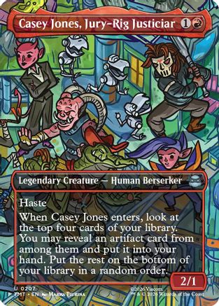 Casey Jones, Jury-Rig Justiciar (Borderless) |  Foil (207) [Teenage Mutant Ninja Turtles]