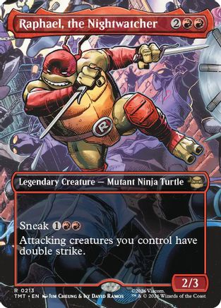 Raphael, the Nightwatcher (Borderless) |  Foil (213) [Teenage Mutant Ninja Turtles]