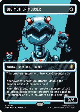 Big Mother Mouser (Borderless) (Surge Foil) |  Foil (097) [Commander: Teenage Mutant Ninja Turtles]