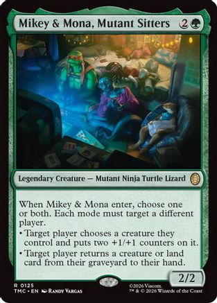 Mikey & Mona, Mutant Sitters |  (125) [Commander: Teenage Mutant Ninja Turtles]