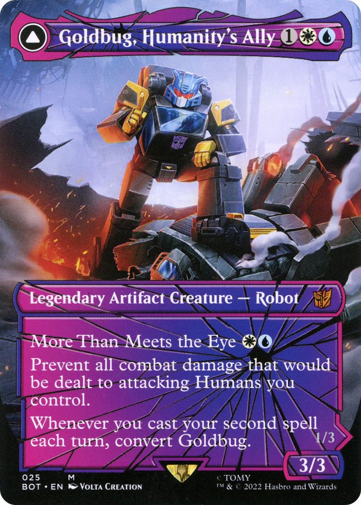 Goldbug, Humanity's Ally // Goldbug, Scrappy Scout (Shattered Glass) [Transformers] Foil