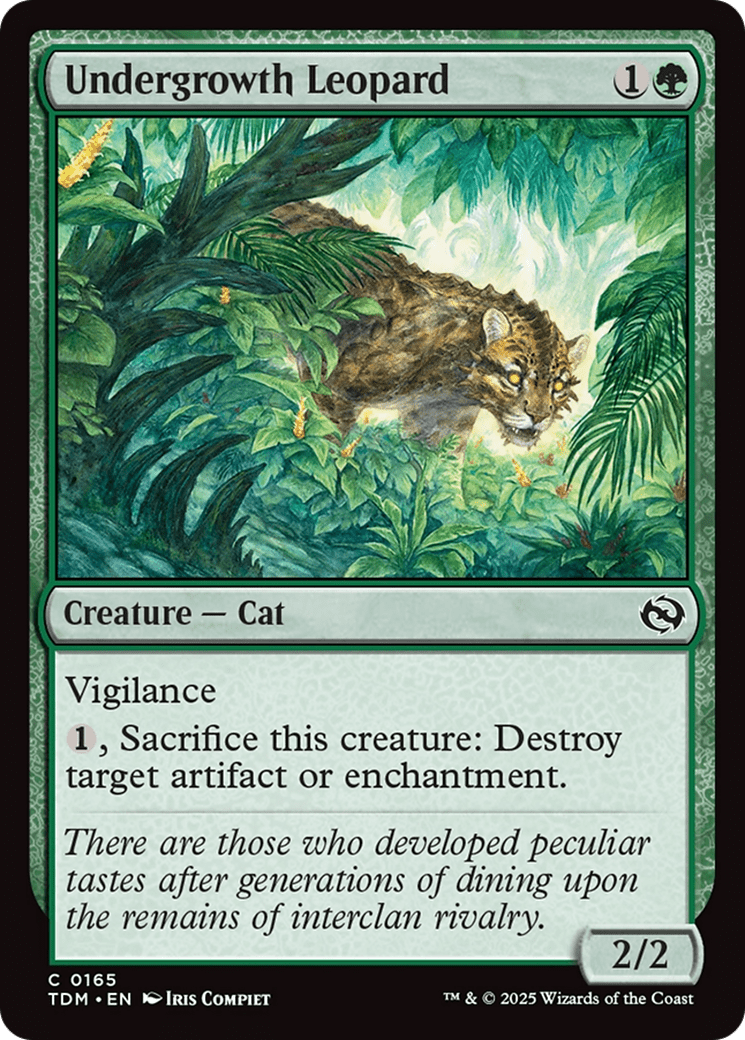 Undergrowth Leopard (165) [Tarkir: Dragonstorm]  Foil