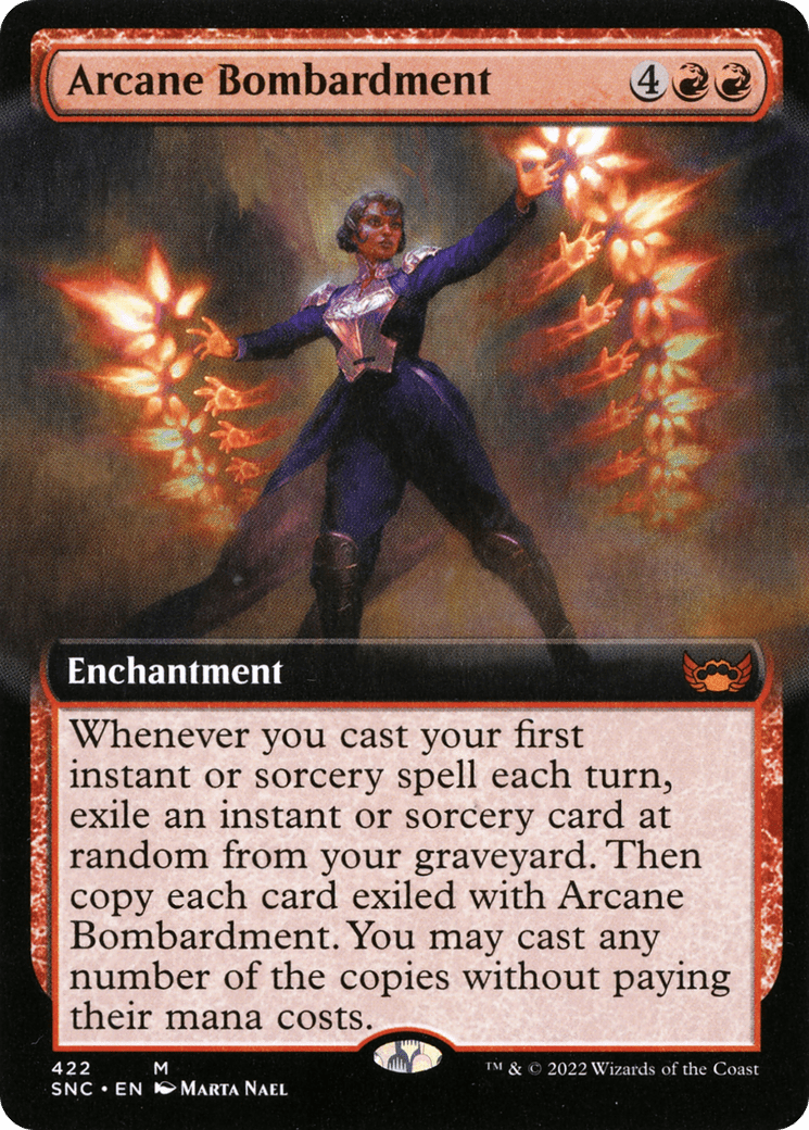 Arcane Bombardment (Extended Art) [Streets of New Capenna] Foil