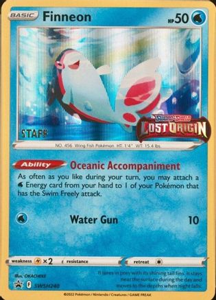 Finneon (Prerelease Staff) SWSH240- SWSH Sword & Shield Promo Cards Holofoil