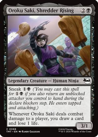 Oroku Saki, Shredder Rising |  Foil (068) [Teenage Mutant Ninja Turtles]
