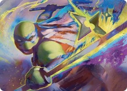 Leonardo's Technique Art Card (Gold-Stamped Signature) |  (002) [Art Series: Teenage Mutant Ninja Turtles]