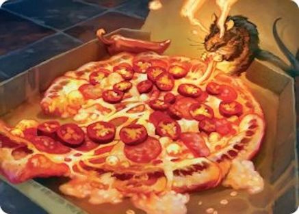 Spicy Oatmeal Pizza Art Card (Gold-Stamped Signature) |  (011) [Art Series: Teenage Mutant Ninja Turtles]