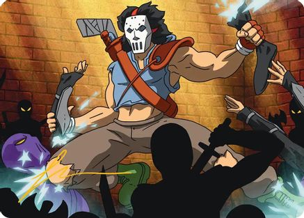 Casey Jones, Vigilante Art Card (Gold-Stamped Signature) |  (028) [Art Series: Teenage Mutant Ninja Turtles]