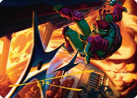 Storm of Steel Art Card (Gold-Stamped Signature) |  (048) [Art Series: Teenage Mutant Ninja Turtles]