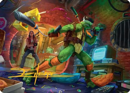 Michelangelo, Game Master Art Card |  (013) [Art Series: Teenage Mutant Ninja Turtles]