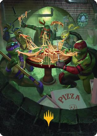 Food Chain Art Card (Gold-Stamped) |  (033) [Art Series: Teenage Mutant Ninja Turtles]