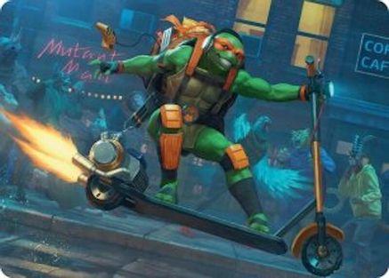 Michelangelo, On the Scene Art Card |  (049) [Art Series: Teenage Mutant Ninja Turtles]