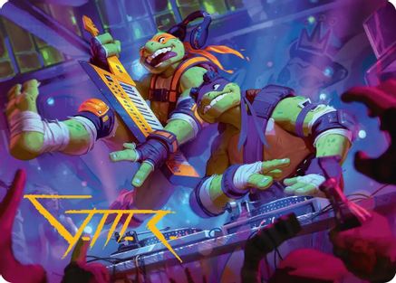 Mikey & Don, Party Planners Art Card |  (015) [Art Series: Teenage Mutant Ninja Turtles]