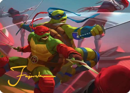 Raph & Leo, Sibling Rivals Art Card |  (016) [Art Series: Teenage Mutant Ninja Turtles]
