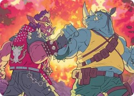 Bebop & Rocksteady Art Card |  (029) [Art Series: Teenage Mutant Ninja Turtles]