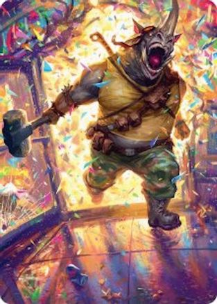 Rocksteady, Rowdy Rhino Art Card |  (054) [Art Series: Teenage Mutant Ninja Turtles]