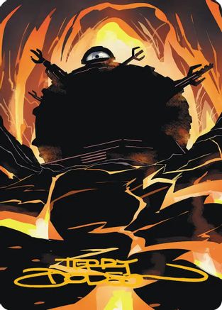 Technodrome Art Card (Gold-Stamped Signature) |  (022) [Art Series: Teenage Mutant Ninja Turtles]
