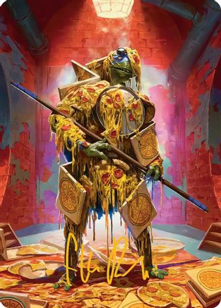 Commander's Plate Art Card (Gold-Stamped Signature) |  (050) [Art Series: Teenage Mutant Ninja Turtles]