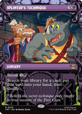 Splinter's Technique (Showcase) |  Foil (233) [Teenage Mutant Ninja Turtles]