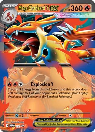 Mega Charizard Y ex 030- ME Mega Evolution Promo Holofoil