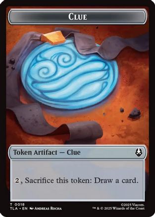 Clue (0018) // Food (0021) Double-Sided Tokens |  (18 // 21) [Avatar: The Last Airbender]