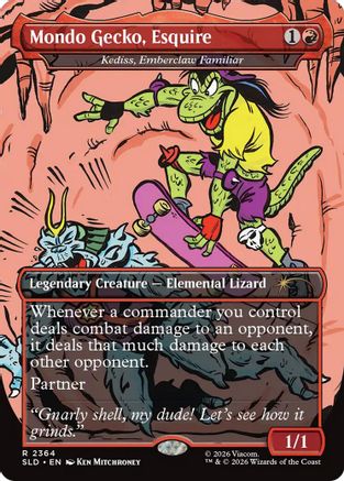 Mondo Gecko, Esquire - Kediss, Emberclaw Familiar |  Foil (2364) [Secret Lair Drop Series]