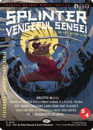 Splinter, Vengeful Sensei - Ink-Eyes, Servant of Oni |  Foil (2374) [Secret Lair Drop Series]