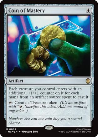 Coin of Mastery (Surge Foil) |  Foil (038) [Commander: Teenage Mutant Ninja Turtles]