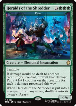 Heralds of the Shredder - Vigor (Surge Foil) |  Foil (053) [Commander: Teenage Mutant Ninja Turtles]
