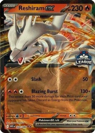 Reshiram ex (Great Ball League) 020- League & Championship Cards Holofoil