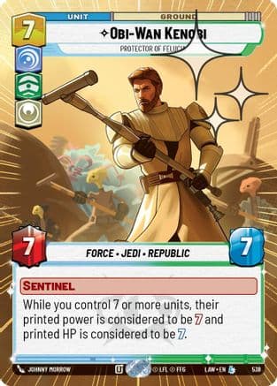 Obi-Wan Kenobi - Protector of Felucia (Hyperspace Foil) | Foil (538)  [A Lawless Time]