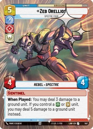 Zeb Orellios - Spectre Four (Hyperspace Foil) | Foil (547)  [A Lawless Time]