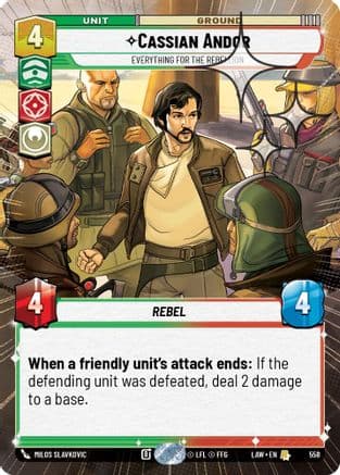Cassian Andor - Everything for the Rebellion (Hyperspace Foil) | Foil (558)  [A Lawless Time]