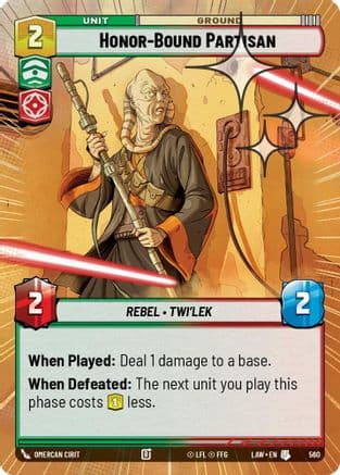Honor-Bound Partisan (Hyperspace Foil) | Foil (560)  [A Lawless Time]