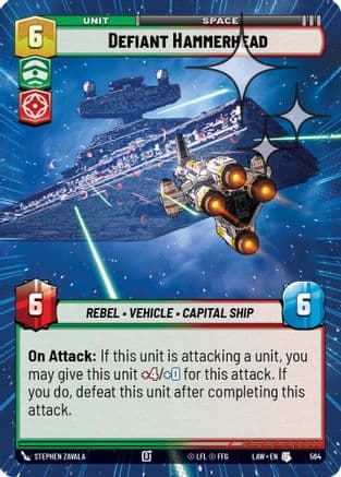 Defiant Hammerhead (Hyperspace Foil) | Foil (564)  [A Lawless Time]