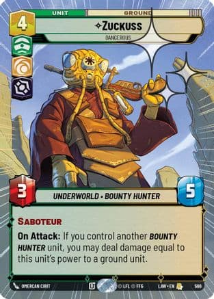 Zuckuss - Dangerous (Hyperspace Foil) | Foil (566)  [A Lawless Time]