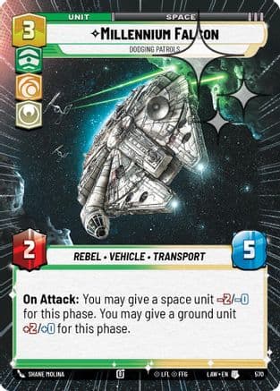 Millennium Falcon - Dodgin Patrols (Hyperspace Foil) | Foil (570)  [A Lawless Time]