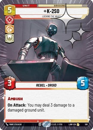 K-2S0 - Locking the Vault (Hyperspace Foil) | Foil (581)  [A Lawless Time]