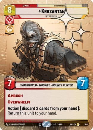 Krrsantan - Hit and Run (Hyperspace Foil) | Foil (586)  [A Lawless Time]