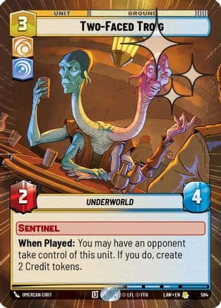 Two-Faced Troig (Hyperspace Foil) | Foil (594)  [A Lawless Time]