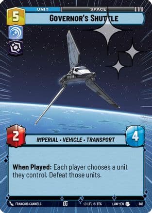 Governor's Shuttle (Hyperspace Foil) | Foil (601)  [A Lawless Time]