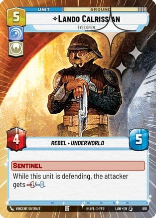 Lando Calrissian - Eyes Open (Hyperspace Foil) | Foil (610)  [A Lawless Time]