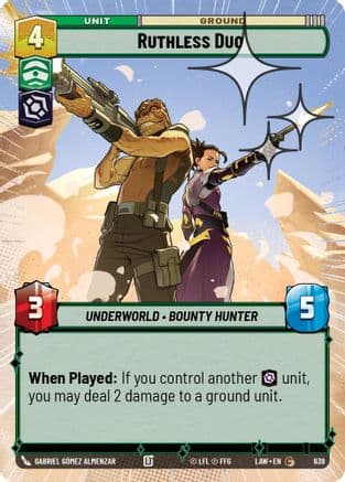 Ruthless Duo (Hyperspace Foil) | Foil (639)  [A Lawless Time]