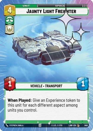 Jaunty Light Frieghter (Hyperspace Foil) | Foil (649)  [A Lawless Time]